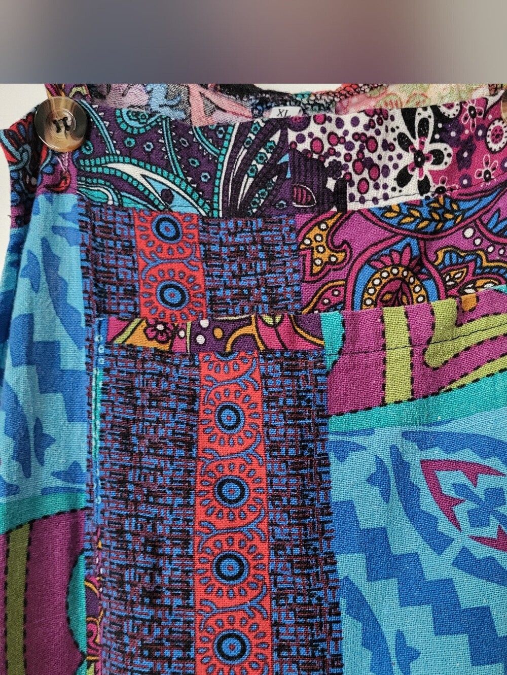 Boho Jumper Beautiful Blues And Reds - Picture 4 of 7